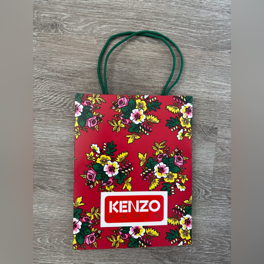 Kenzo Authentic Designer Paper Bag With Handles EUC Gift Storage Decor Medium